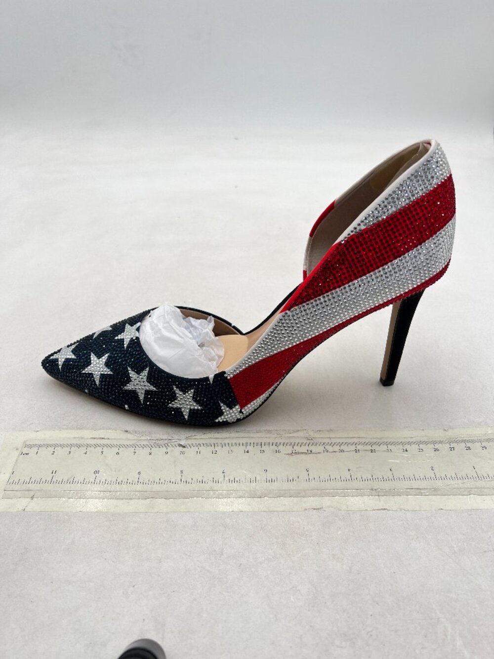 Flag Women Formal Dress Shoes Pointed Toe D'Orsay High Heels Sexy Versatile Pump - Picture 2 of 9